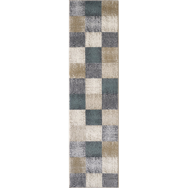Corrigan Studio® WilkesBarre Ivory Checkered Area Rug Wayfair